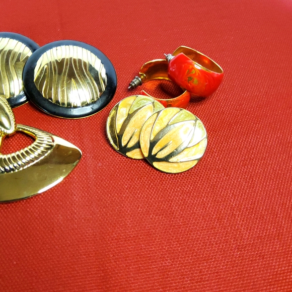 VINTAGE pierced earrings bundle of four - Picture 6 of 12